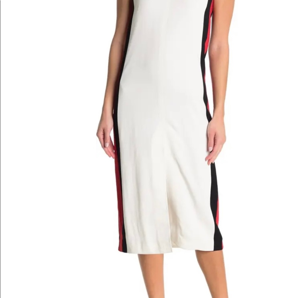 Burberry Selene Sleeveless Side-Striped Midi Dress - Picture 3 of 6